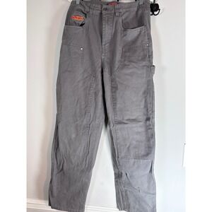 Empyre Grey Double Knee Skate Pants Mens 32 Loose Fit Canvas Carpenter Trousers